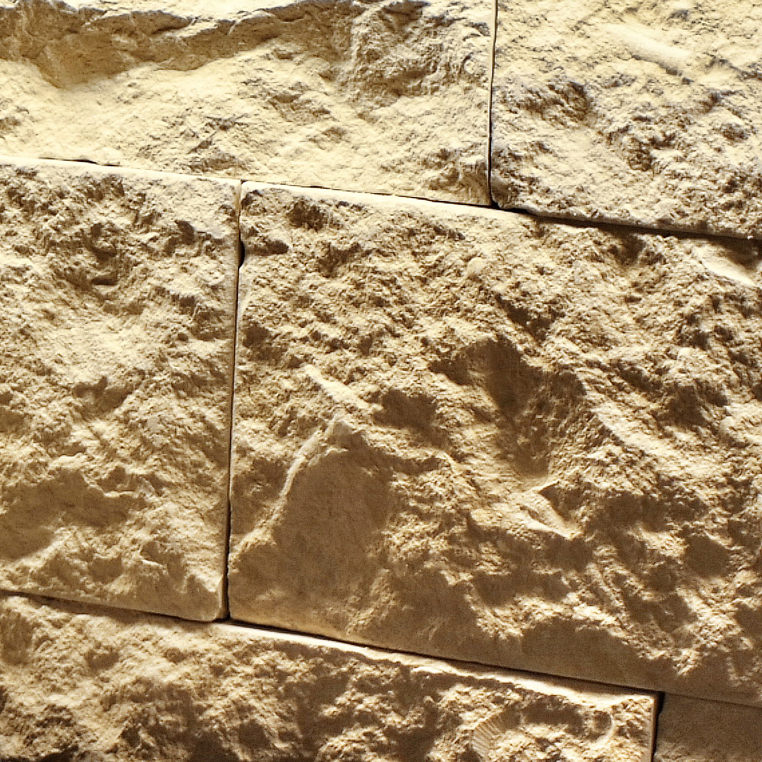 Beige stone split face finish limestone